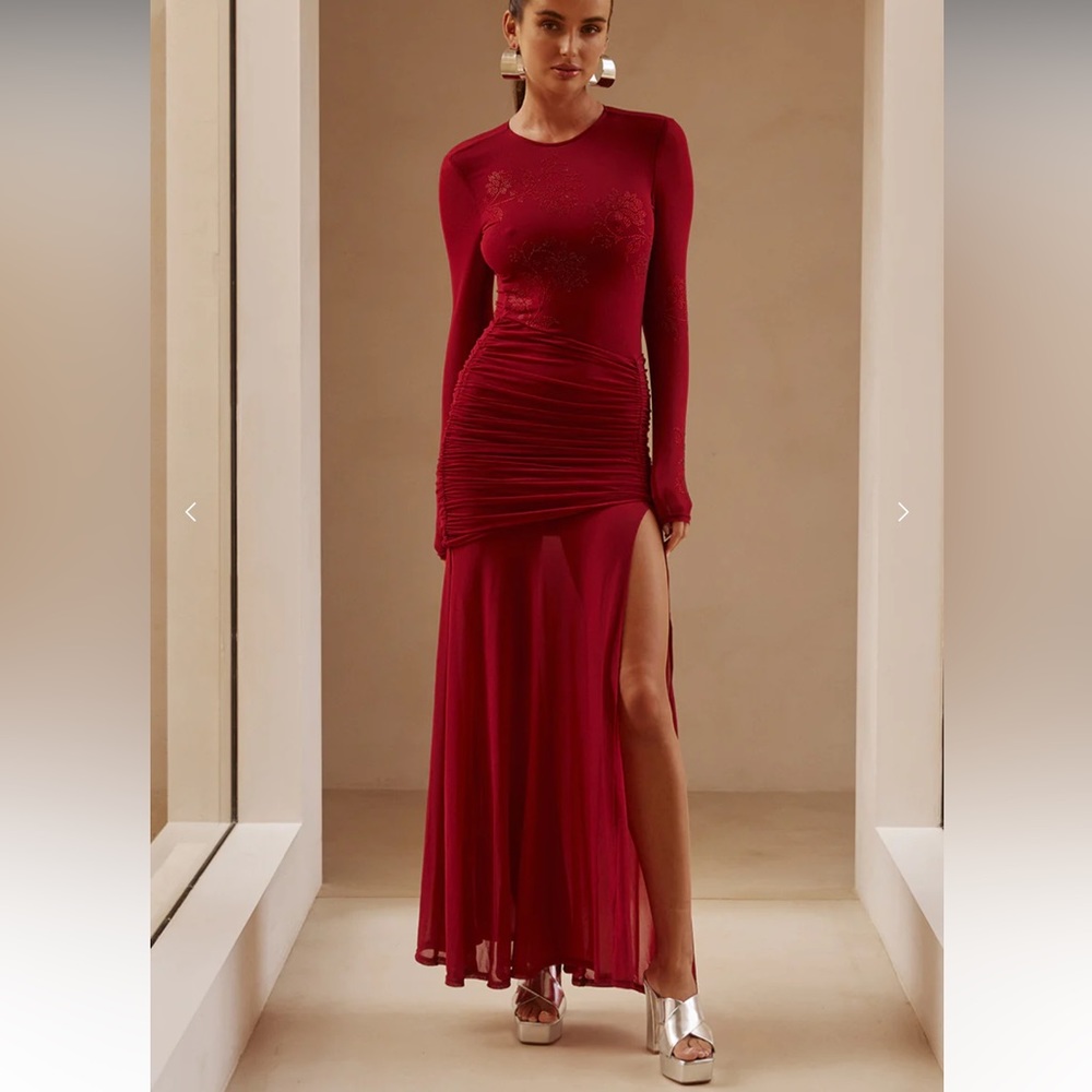 Runaway The Label Santos Maxi Dress in Ruby - never worn